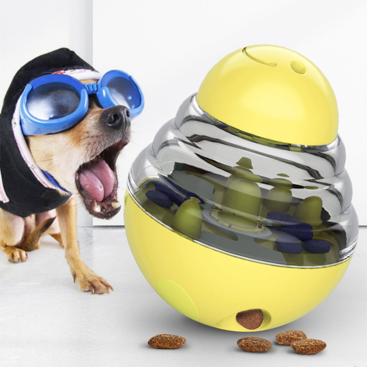 Leakage Food Feeder Tumbler Ball Balance Car Dog Toy