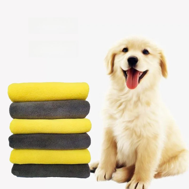 Pet Supplies Absorbent Towel Dog And Cat Bath Towel Fiber Absorbent Cloth Rag Pet Towel