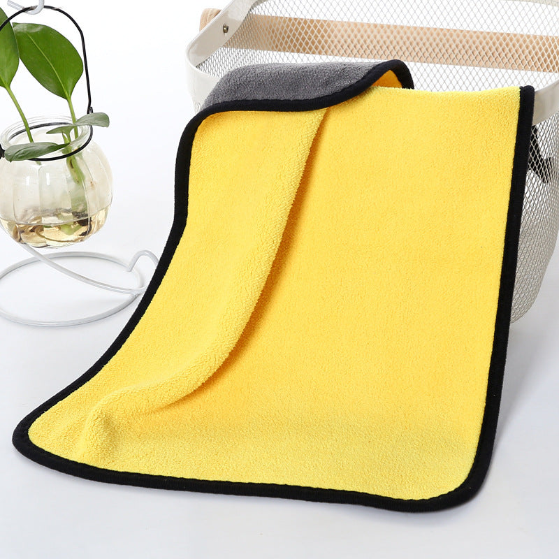 Pet Supplies Absorbent Towel Dog And Cat Bath Towel Fiber Absorbent Cloth Rag Pet Towel